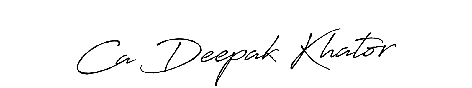 You can use this online signature creator to create a handwritten signature for the name Ca Deepak Khator. This is the best online autograph maker. Ca Deepak Khator signature style 7 images and pictures png