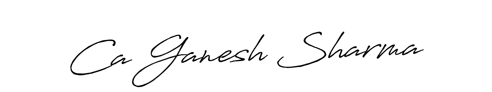 How to make Ca Ganesh Sharma signature? Antro_Vectra_Bolder is a professional autograph style. Create handwritten signature for Ca Ganesh Sharma name. Ca Ganesh Sharma signature style 7 images and pictures png