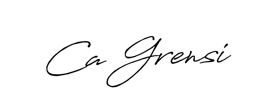 You should practise on your own different ways (Antro_Vectra_Bolder) to write your name (Ca Grensi) in signature. don't let someone else do it for you. Ca Grensi signature style 7 images and pictures png