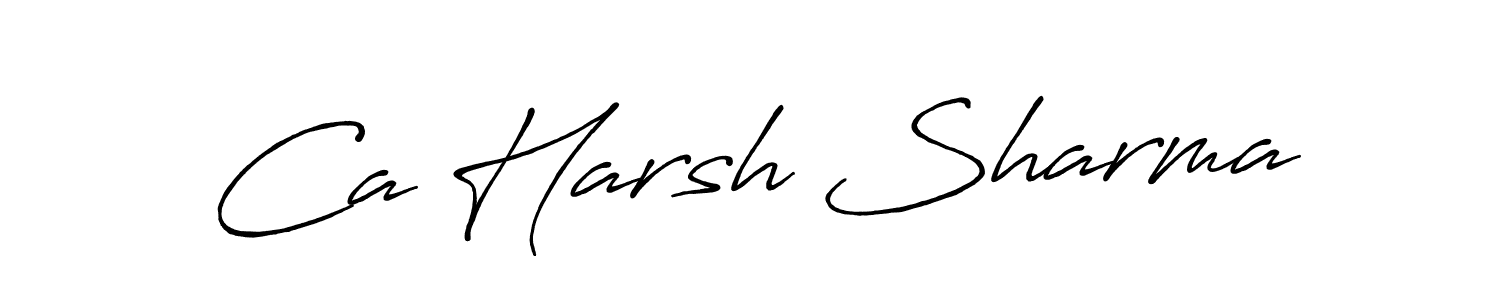 How to make Ca Harsh Sharma signature? Antro_Vectra_Bolder is a professional autograph style. Create handwritten signature for Ca Harsh Sharma name. Ca Harsh Sharma signature style 7 images and pictures png