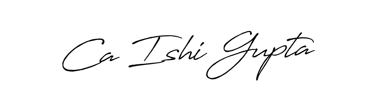 Create a beautiful signature design for name Ca Ishi Gupta. With this signature (Antro_Vectra_Bolder) fonts, you can make a handwritten signature for free. Ca Ishi Gupta signature style 7 images and pictures png