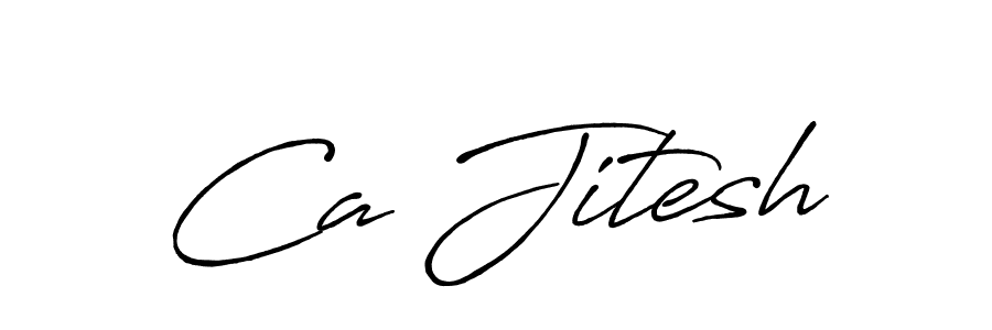How to make Ca Jitesh signature? Antro_Vectra_Bolder is a professional autograph style. Create handwritten signature for Ca Jitesh name. Ca Jitesh signature style 7 images and pictures png
