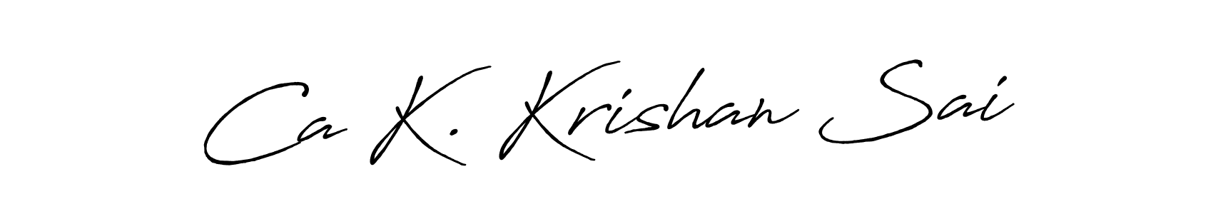 Design your own signature with our free online signature maker. With this signature software, you can create a handwritten (Antro_Vectra_Bolder) signature for name Ca K. Krishan Sai. Ca K. Krishan Sai signature style 7 images and pictures png