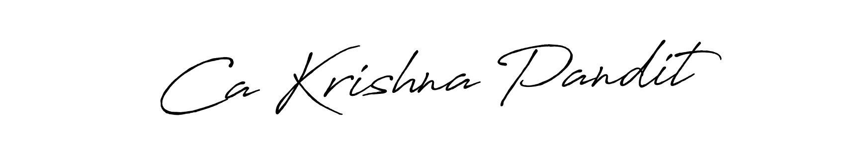 It looks lik you need a new signature style for name Ca Krishna Pandit. Design unique handwritten (Antro_Vectra_Bolder) signature with our free signature maker in just a few clicks. Ca Krishna Pandit signature style 7 images and pictures png