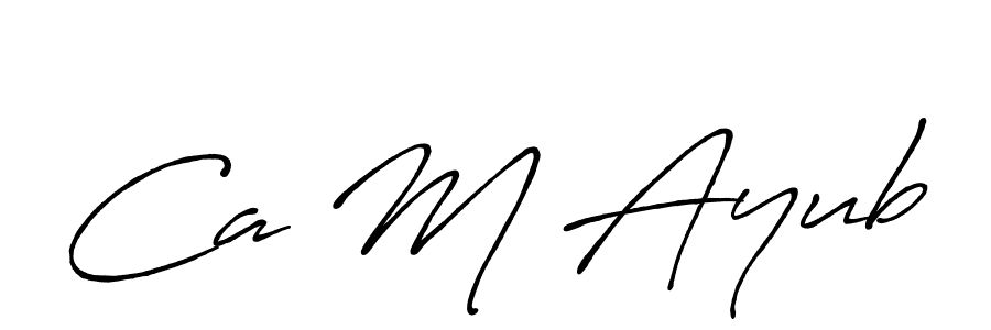 It looks lik you need a new signature style for name Ca M Ayub. Design unique handwritten (Antro_Vectra_Bolder) signature with our free signature maker in just a few clicks. Ca M Ayub signature style 7 images and pictures png