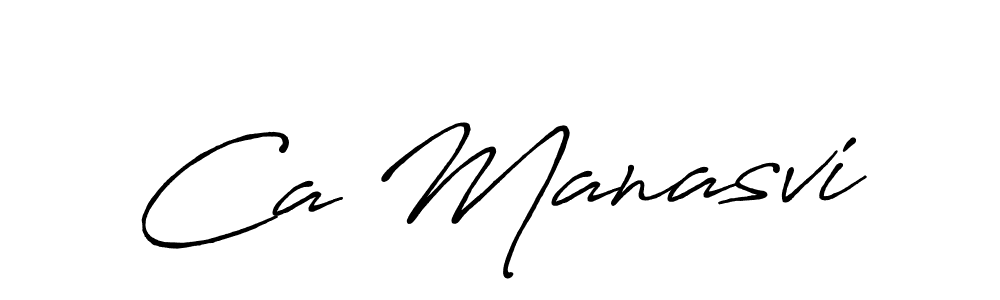 This is the best signature style for the Ca Manasvi name. Also you like these signature font (Antro_Vectra_Bolder). Mix name signature. Ca Manasvi signature style 7 images and pictures png