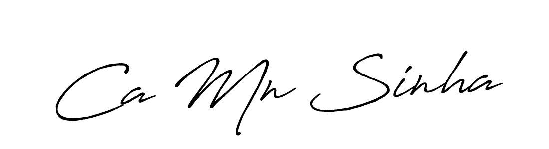 Ca Mn Sinha stylish signature style. Best Handwritten Sign (Antro_Vectra_Bolder) for my name. Handwritten Signature Collection Ideas for my name Ca Mn Sinha. Ca Mn Sinha signature style 7 images and pictures png