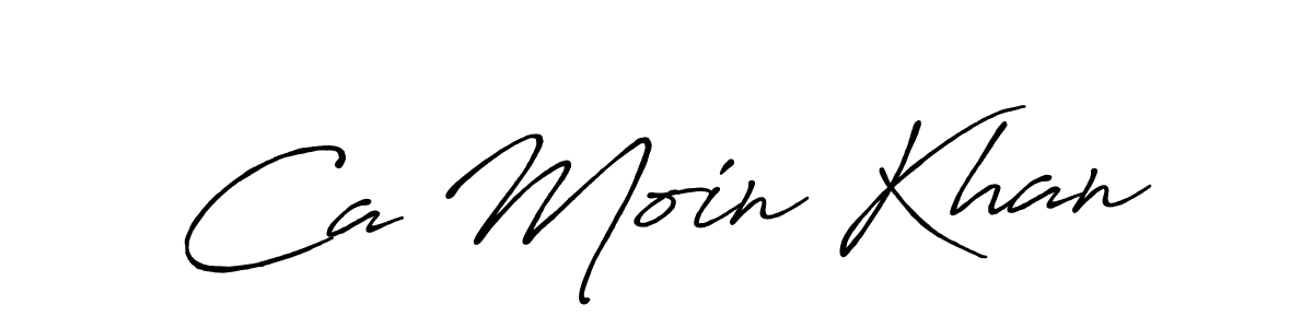 Also You can easily find your signature by using the search form. We will create Ca Moin Khan name handwritten signature images for you free of cost using Antro_Vectra_Bolder sign style. Ca Moin Khan signature style 7 images and pictures png