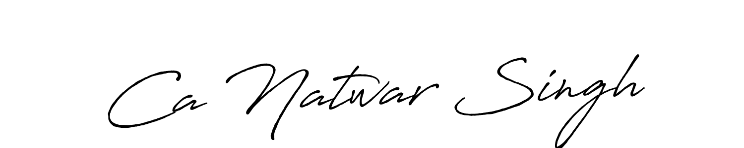You should practise on your own different ways (Antro_Vectra_Bolder) to write your name (Ca Natwar Singh) in signature. don't let someone else do it for you. Ca Natwar Singh signature style 7 images and pictures png