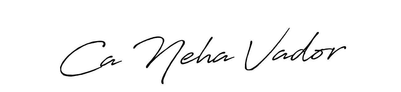 How to Draw Ca Neha Vador signature style? Antro_Vectra_Bolder is a latest design signature styles for name Ca Neha Vador. Ca Neha Vador signature style 7 images and pictures png