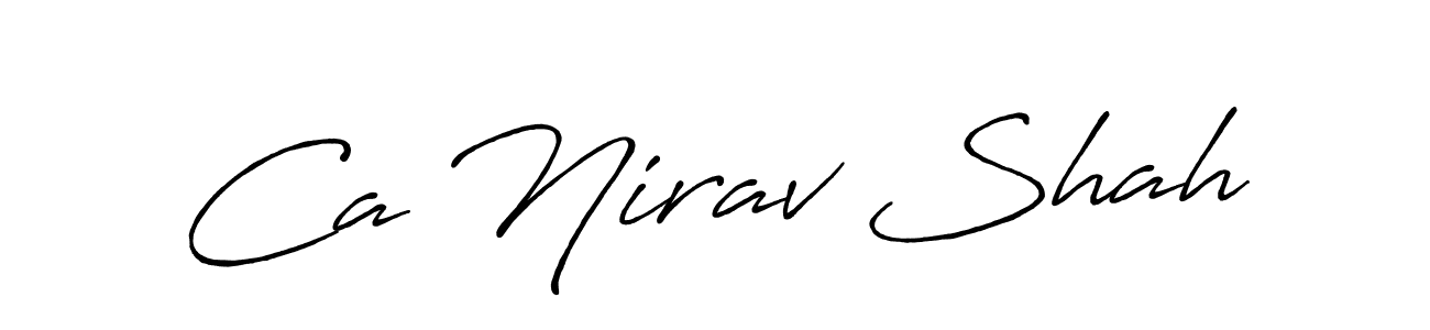 if you are searching for the best signature style for your name Ca Nirav Shah. so please give up your signature search. here we have designed multiple signature styles  using Antro_Vectra_Bolder. Ca Nirav Shah signature style 7 images and pictures png