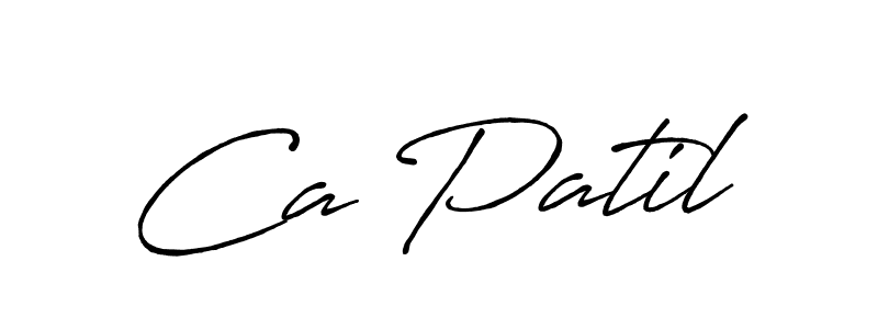 Here are the top 10 professional signature styles for the name Ca Patil. These are the best autograph styles you can use for your name. Ca Patil signature style 7 images and pictures png