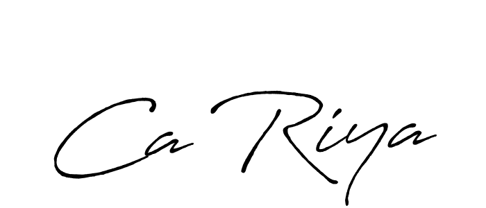 You should practise on your own different ways (Antro_Vectra_Bolder) to write your name (Ca Riya) in signature. don't let someone else do it for you. Ca Riya signature style 7 images and pictures png