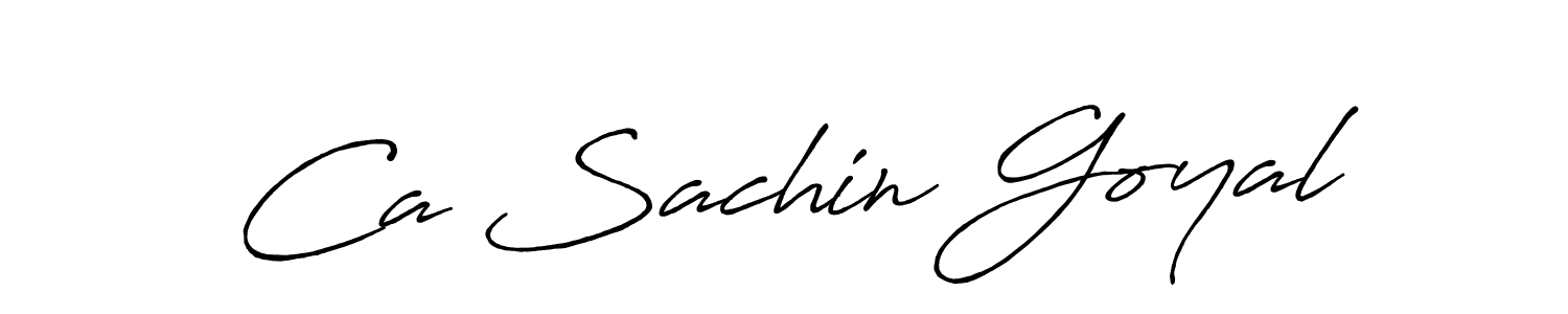 Make a beautiful signature design for name Ca Sachin Goyal. With this signature (Antro_Vectra_Bolder) style, you can create a handwritten signature for free. Ca Sachin Goyal signature style 7 images and pictures png