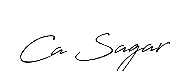 Make a beautiful signature design for name Ca Sagar. With this signature (Antro_Vectra_Bolder) style, you can create a handwritten signature for free. Ca Sagar signature style 7 images and pictures png
