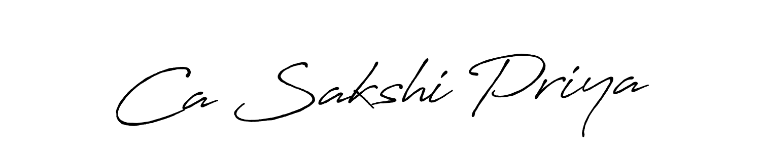 Make a beautiful signature design for name Ca Sakshi Priya. Use this online signature maker to create a handwritten signature for free. Ca Sakshi Priya signature style 7 images and pictures png