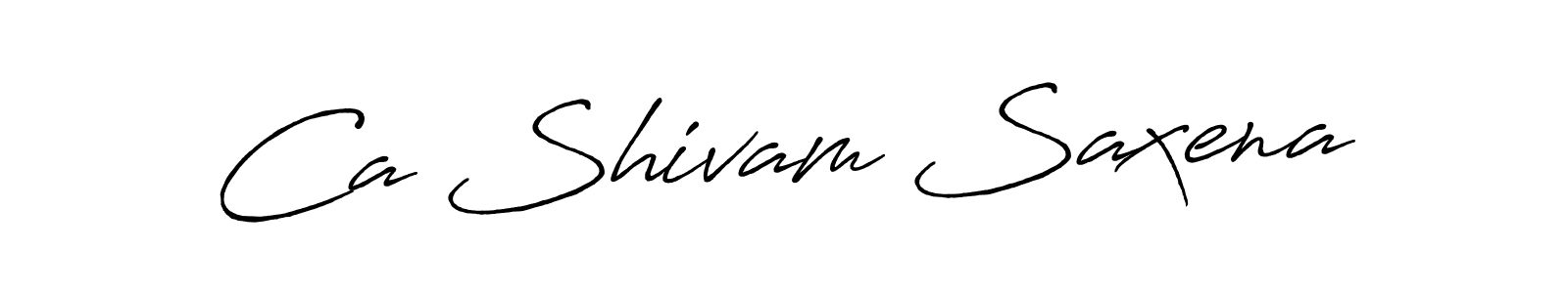 Similarly Antro_Vectra_Bolder is the best handwritten signature design. Signature creator online .You can use it as an online autograph creator for name Ca Shivam Saxena. Ca Shivam Saxena signature style 7 images and pictures png