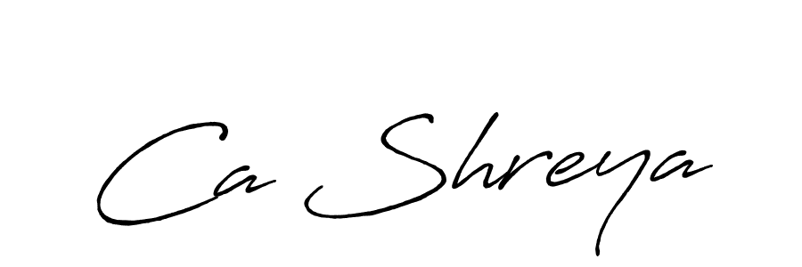 if you are searching for the best signature style for your name Ca Shreya. so please give up your signature search. here we have designed multiple signature styles  using Antro_Vectra_Bolder. Ca Shreya signature style 7 images and pictures png