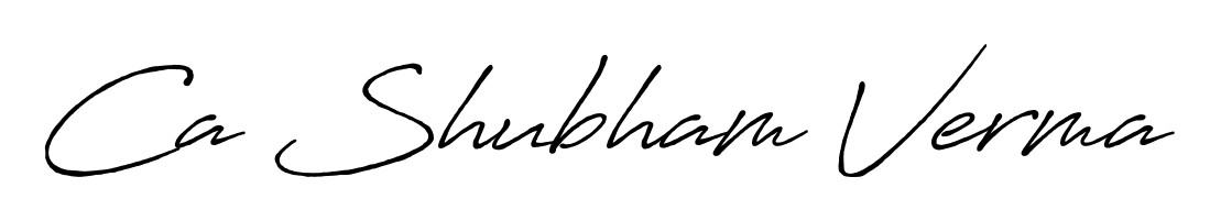 Designed for modern professionals: Ca Shubham Verma name signature crafted with Antro_Vectra_Bolder script. Ready for digital PDF workflows. Ca Shubham Verma signature style 7 images and pictures png