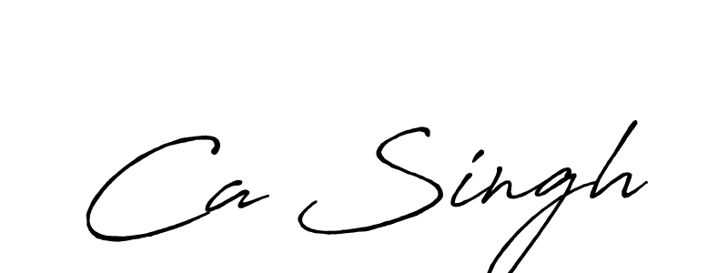 The best way (Antro_Vectra_Bolder) to make a short signature is to pick only two or three words in your name. The name Ca Singh include a total of six letters. For converting this name. Ca Singh signature style 7 images and pictures png