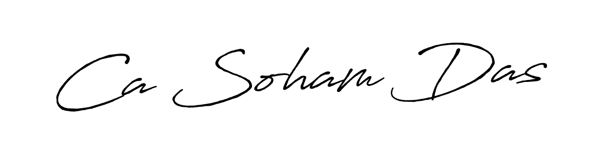 Also You can easily find your signature by using the search form. We will create Ca Soham Das name handwritten signature images for you free of cost using Antro_Vectra_Bolder sign style. Ca Soham Das signature style 7 images and pictures png