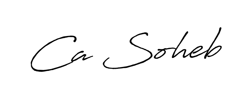 Use a signature maker to create a handwritten signature online. With this signature software, you can design (Antro_Vectra_Bolder) your own signature for name Ca Soheb. Ca Soheb signature style 7 images and pictures png