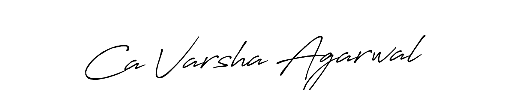 The best way (Antro_Vectra_Bolder) to make a short signature is to pick only two or three words in your name. The name Ca Varsha Agarwal include a total of six letters. For converting this name. Ca Varsha Agarwal signature style 7 images and pictures png