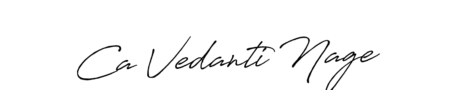 if you are searching for the best signature style for your name Ca Vedanti Nage. so please give up your signature search. here we have designed multiple signature styles  using Antro_Vectra_Bolder. Ca Vedanti Nage signature style 7 images and pictures png