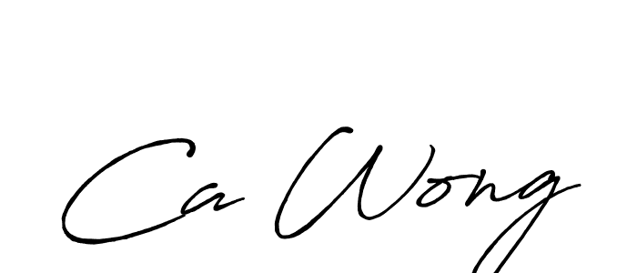 Make a beautiful signature design for name Ca Wong. With this signature (Antro_Vectra_Bolder) style, you can create a handwritten signature for free. Ca Wong signature style 7 images and pictures png