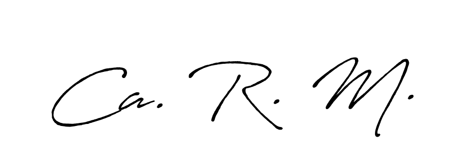 Create a beautiful signature design for name Ca. R. M.. With this signature (Antro_Vectra_Bolder) fonts, you can make a handwritten signature for free. Ca. R. M. signature style 7 images and pictures png
