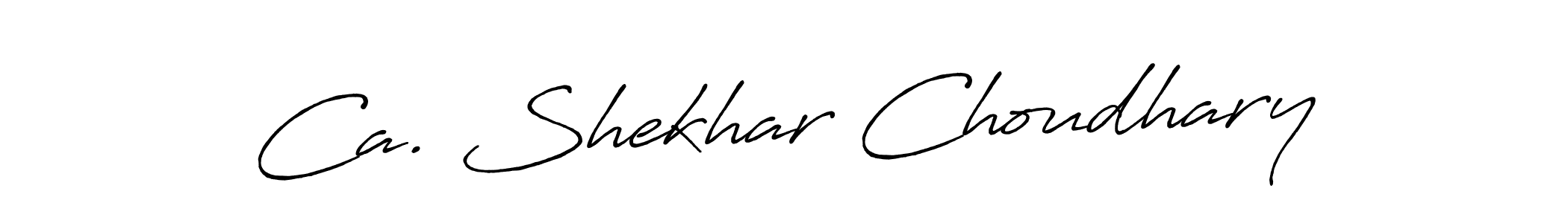 Also we have Ca. Shekhar Choudhary name is the best signature style. Create professional handwritten signature collection using Antro_Vectra_Bolder autograph style. Ca. Shekhar Choudhary signature style 7 images and pictures png