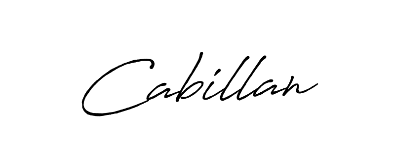 Create a beautiful signature design for name Cabillan. With this signature (Antro_Vectra_Bolder) fonts, you can make a handwritten signature for free. Cabillan signature style 7 images and pictures png