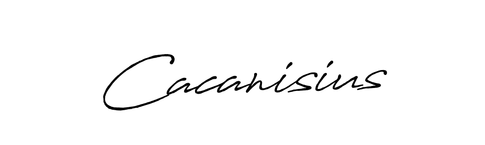 Create a beautiful signature design for name Cacanisius. With this signature (Antro_Vectra_Bolder) fonts, you can make a handwritten signature for free. Cacanisius signature style 7 images and pictures png