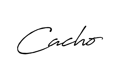Make a beautiful signature design for name Cacho. With this signature (Antro_Vectra_Bolder) style, you can create a handwritten signature for free. Cacho signature style 7 images and pictures png