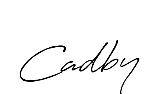 Use a signature maker to create a handwritten signature online. With this signature software, you can design (Antro_Vectra_Bolder) your own signature for name Cadby. Cadby signature style 7 images and pictures png