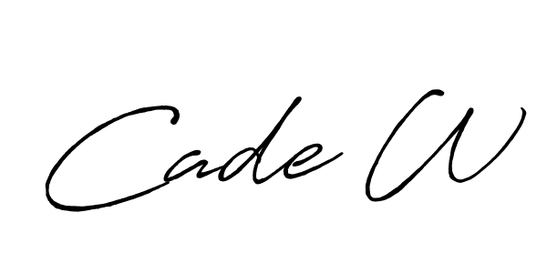 You should practise on your own different ways (Antro_Vectra_Bolder) to write your name (Cade W) in signature. don't let someone else do it for you. Cade W signature style 7 images and pictures png