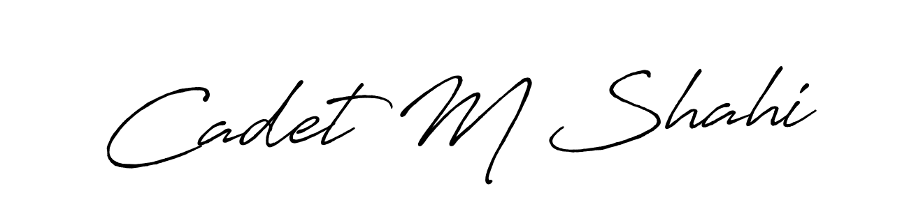 Make a beautiful signature design for name Cadet M Shahi. With this signature (Antro_Vectra_Bolder) style, you can create a handwritten signature for free. Cadet M Shahi signature style 7 images and pictures png