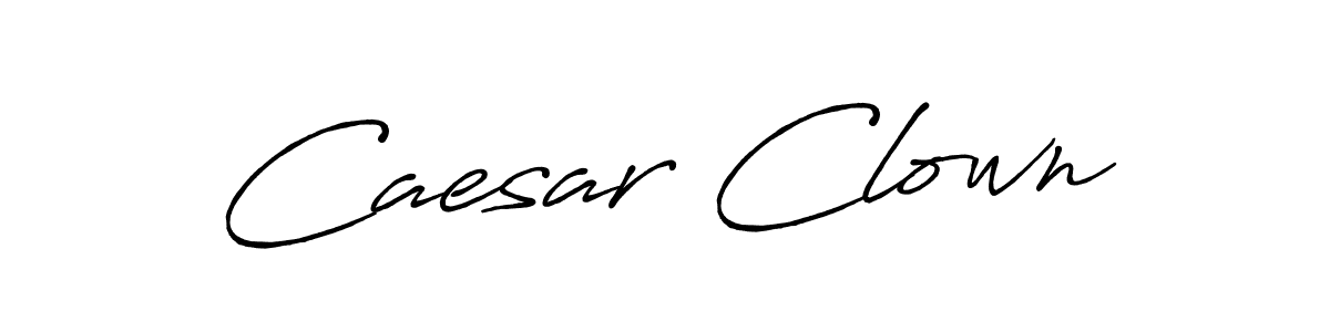 How to make Caesar Clown name signature. Use Antro_Vectra_Bolder style for creating short signs online. This is the latest handwritten sign. Caesar Clown signature style 7 images and pictures png