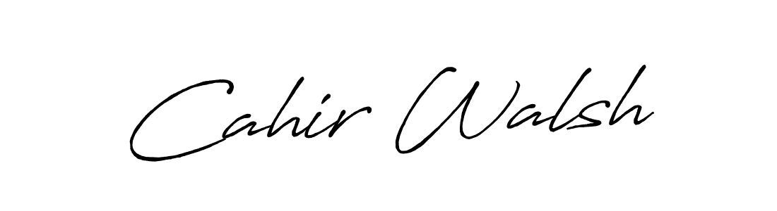 Make a beautiful signature design for name Cahir Walsh. With this signature (Antro_Vectra_Bolder) style, you can create a handwritten signature for free. Cahir Walsh signature style 7 images and pictures png