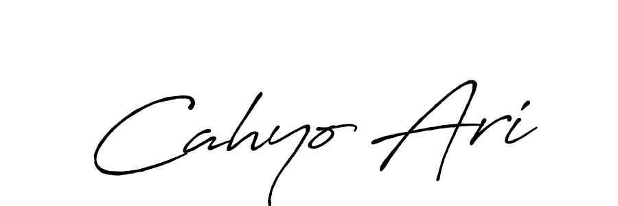 How to make Cahyo Ari signature? Antro_Vectra_Bolder is a professional autograph style. Create handwritten signature for Cahyo Ari name. Cahyo Ari signature style 7 images and pictures png