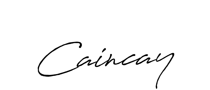 Design your own signature with our free online signature maker. With this signature software, you can create a handwritten (Antro_Vectra_Bolder) signature for name Caincay. Caincay signature style 7 images and pictures png