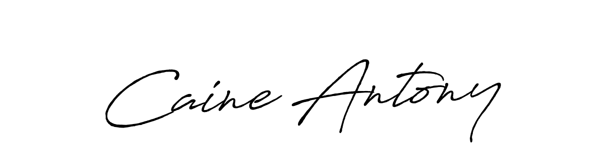 How to make Caine Antony name signature. Use Antro_Vectra_Bolder style for creating short signs online. This is the latest handwritten sign. Caine Antony signature style 7 images and pictures png