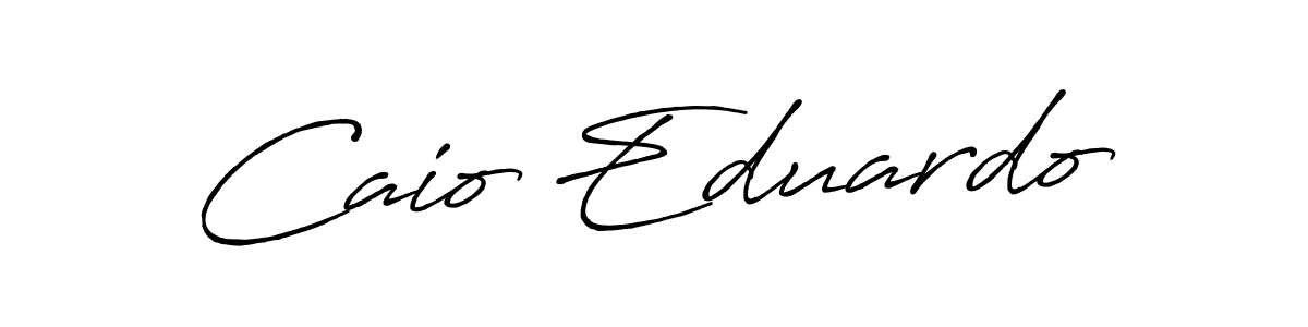 Design your own signature with our free online signature maker. With this signature software, you can create a handwritten (Antro_Vectra_Bolder) signature for name Caio Eduardo. Caio Eduardo signature style 7 images and pictures png