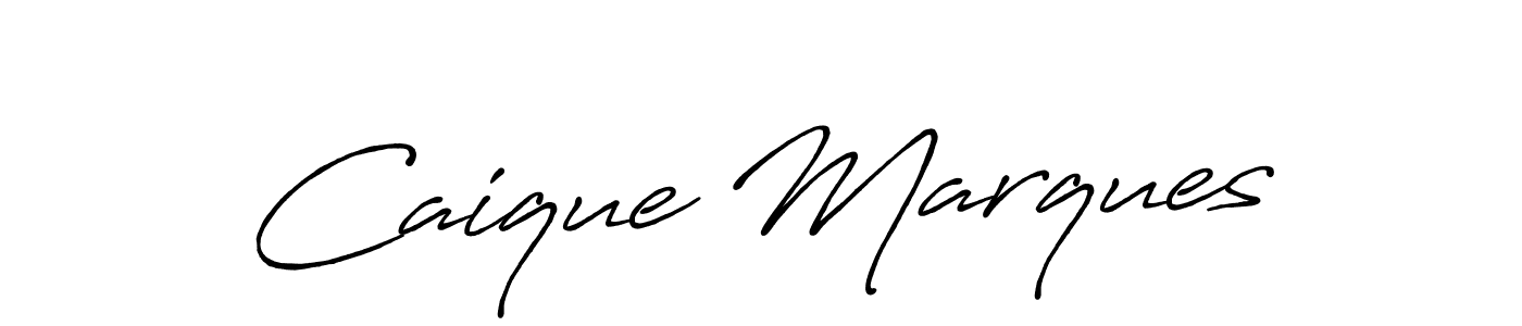 Caique Marques stylish signature style. Best Handwritten Sign (Antro_Vectra_Bolder) for my name. Handwritten Signature Collection Ideas for my name Caique Marques. Caique Marques signature style 7 images and pictures png