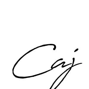 You should practise on your own different ways (Antro_Vectra_Bolder) to write your name (Caj) in signature. don't let someone else do it for you. Caj signature style 7 images and pictures png