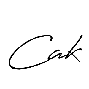 Make a beautiful signature design for name Cak. With this signature (Antro_Vectra_Bolder) style, you can create a handwritten signature for free. Cak signature style 7 images and pictures png