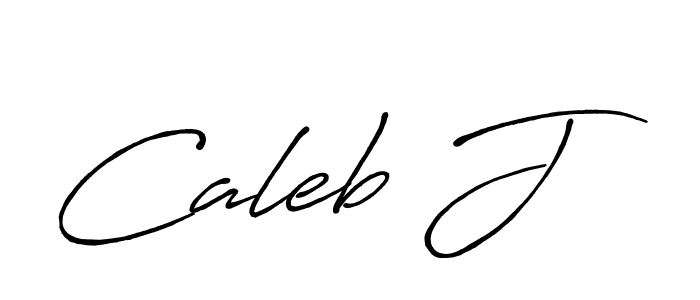 Make a beautiful signature design for name Caleb J. With this signature (Antro_Vectra_Bolder) style, you can create a handwritten signature for free. Caleb J signature style 7 images and pictures png