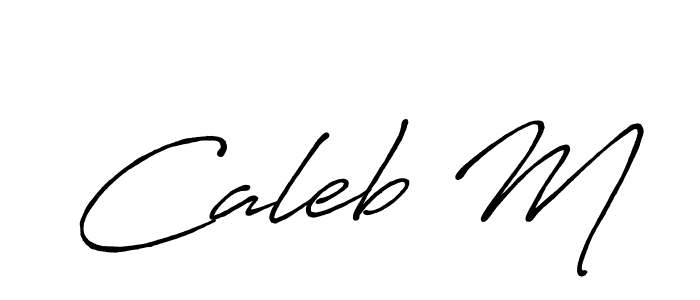 Design your own signature with our free online signature maker. With this signature software, you can create a handwritten (Antro_Vectra_Bolder) signature for name Caleb M. Caleb M signature style 7 images and pictures png