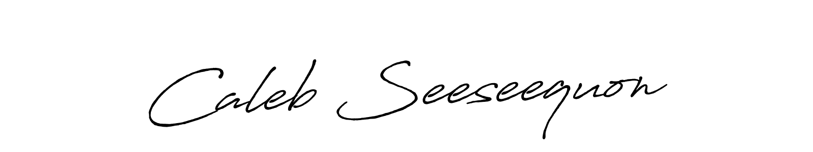 Make a beautiful signature design for name Caleb Seeseequon. With this signature (Antro_Vectra_Bolder) style, you can create a handwritten signature for free. Caleb Seeseequon signature style 7 images and pictures png