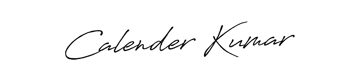 Use a signature maker to create a handwritten signature online. With this signature software, you can design (Antro_Vectra_Bolder) your own signature for name Calender Kumar. Calender Kumar signature style 7 images and pictures png